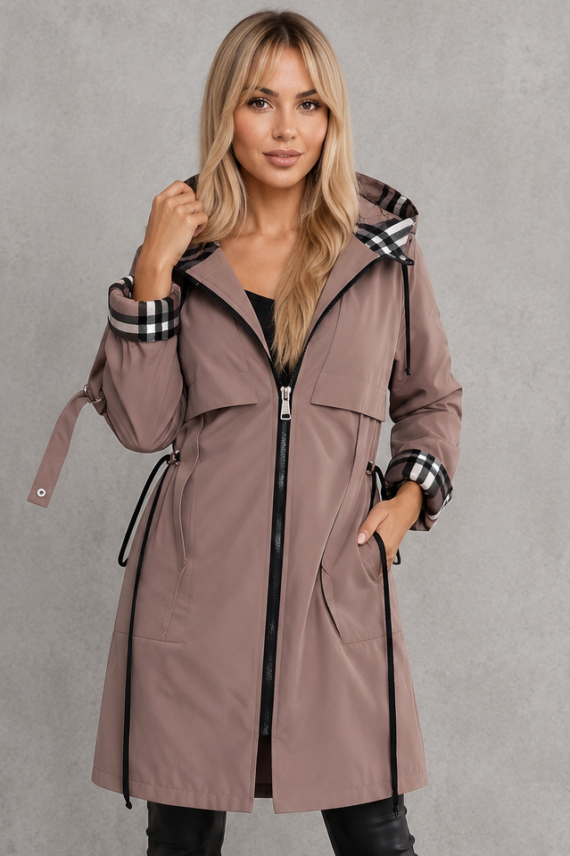 Women's Waterproof Rain Coat with Hood – Windproof Lightweight Jacket 1