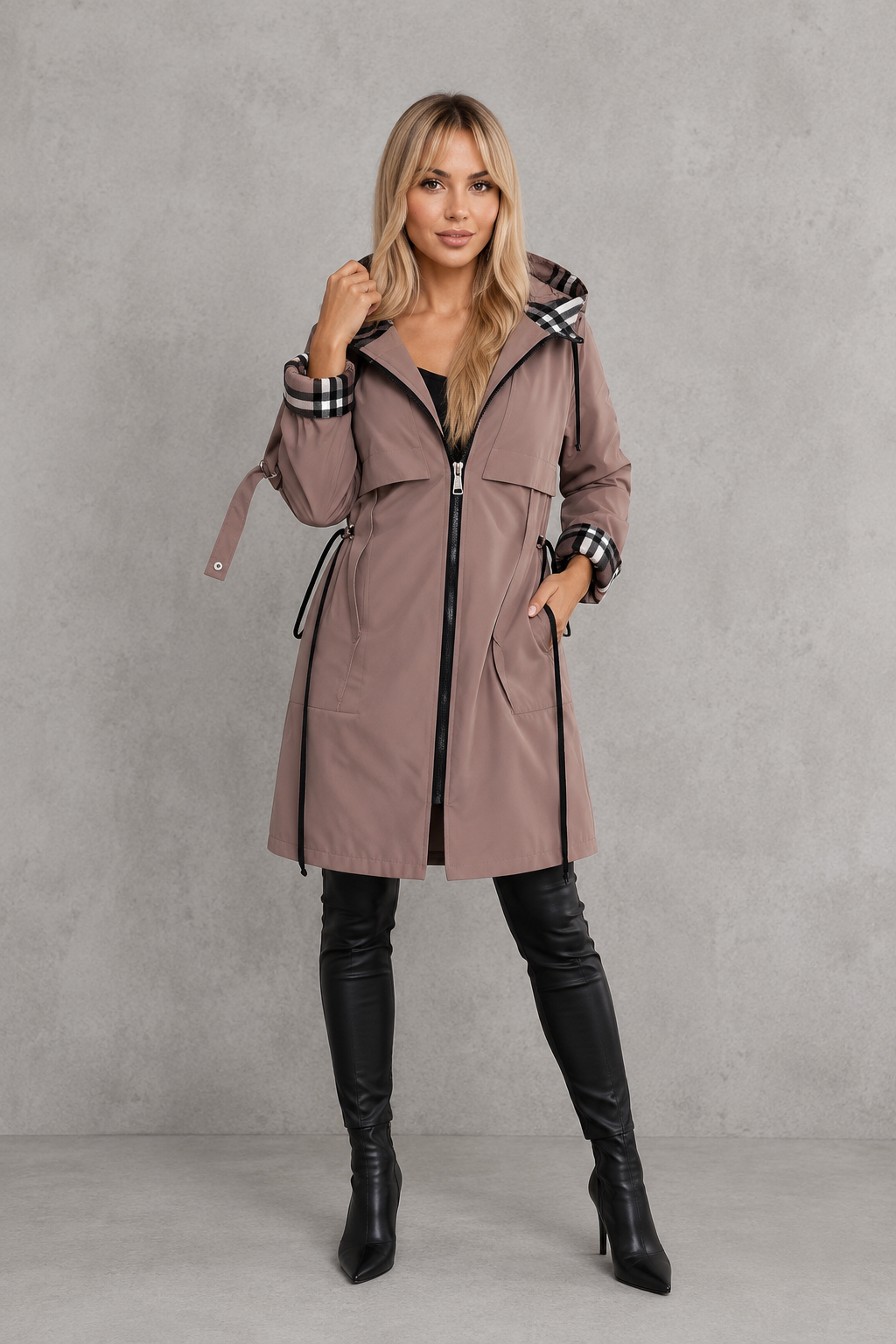 Women's Waterproof Rain Coat with Hood – Windproof Lightweight Jacket 7