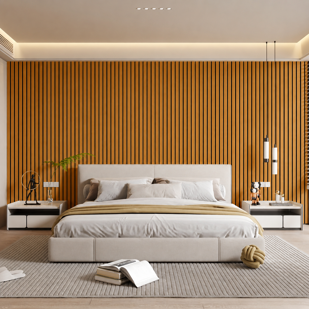 Self-Adhesive Peel and Stick 3D Slat Wall Panel Rolls 3