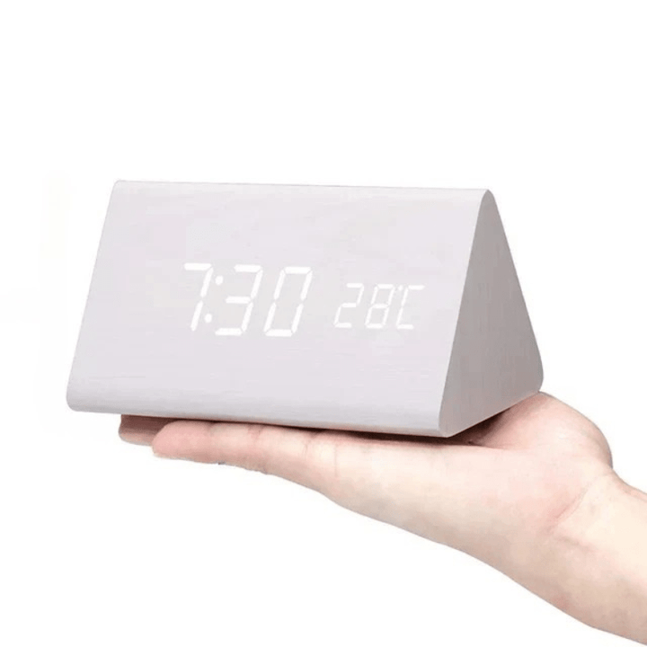 Elegant LED Wood Clock with Voice Control 11