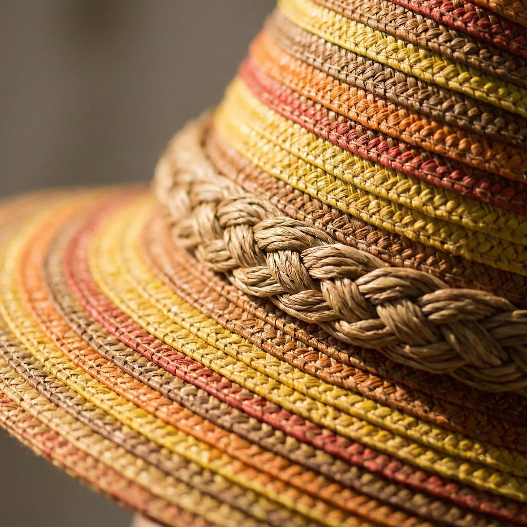 Woven Striped Summer Hat - Solara