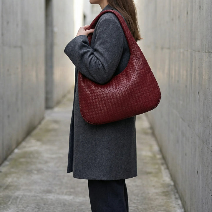 Woven Texture Shoulder Bag - Tressara