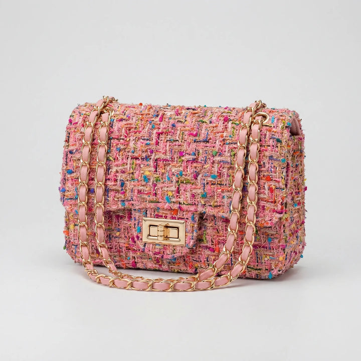 Woven Textured Shoulder Bag - Weavely