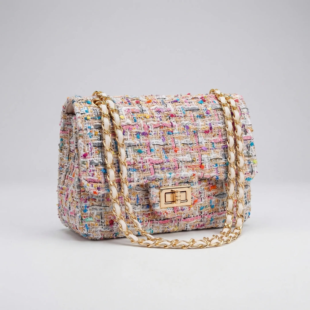 Woven Textured Shoulder Bag - Weavely