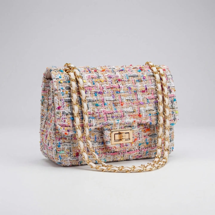 Woven Textured Shoulder Bag - Weavely