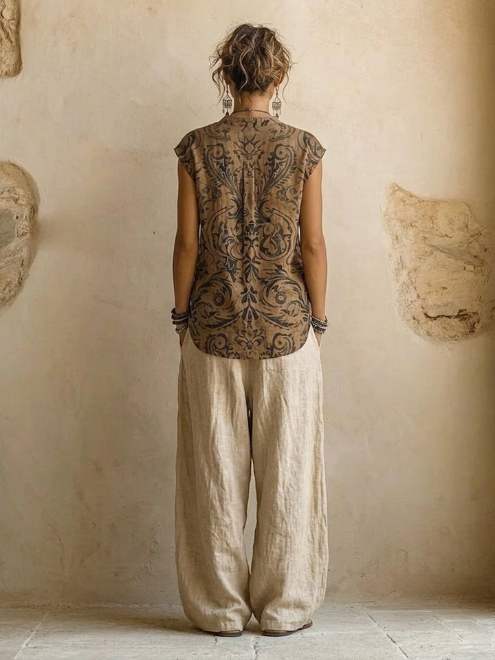 Natural Cotton and Linen Three-Piece Set 3