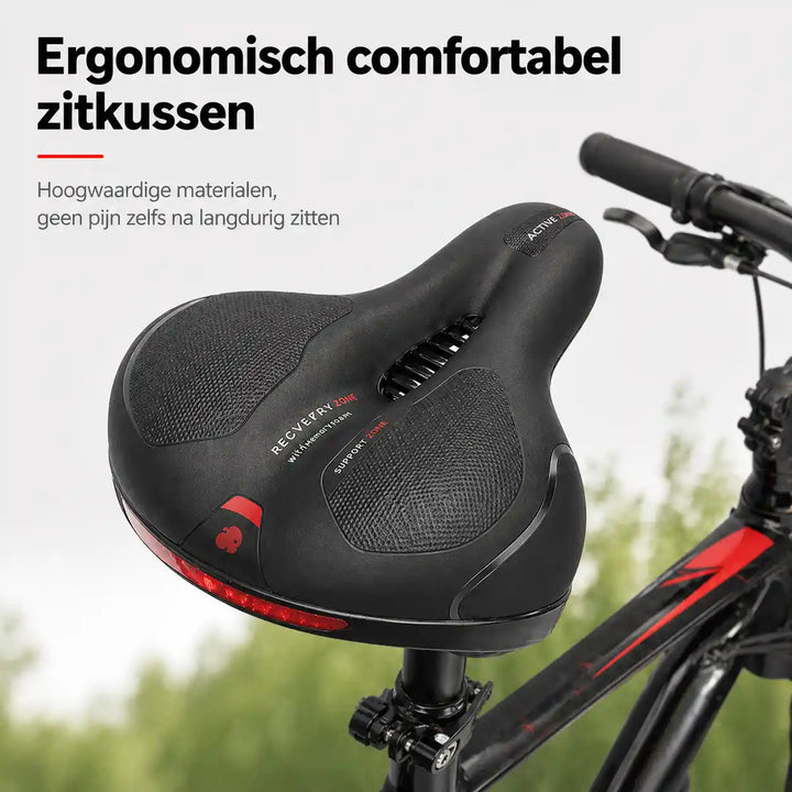 Ergonomic Comfort Bike Seat with Cutout - 2 in Thick Foam, Waterproof PU Leather 1