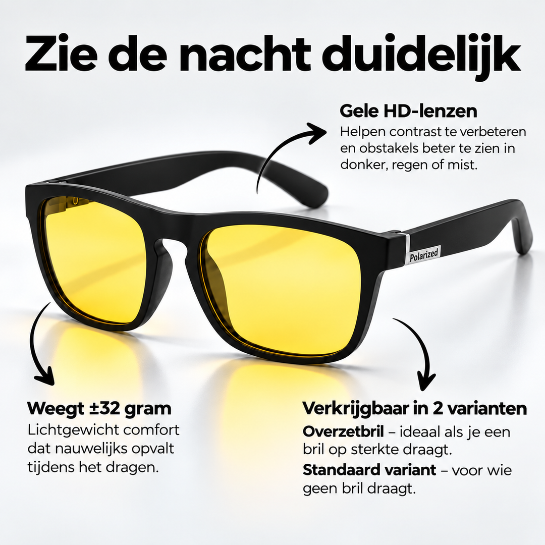 Polarized Night Driving Glasses with HD Lenses – Less Glare, Clearer View 5