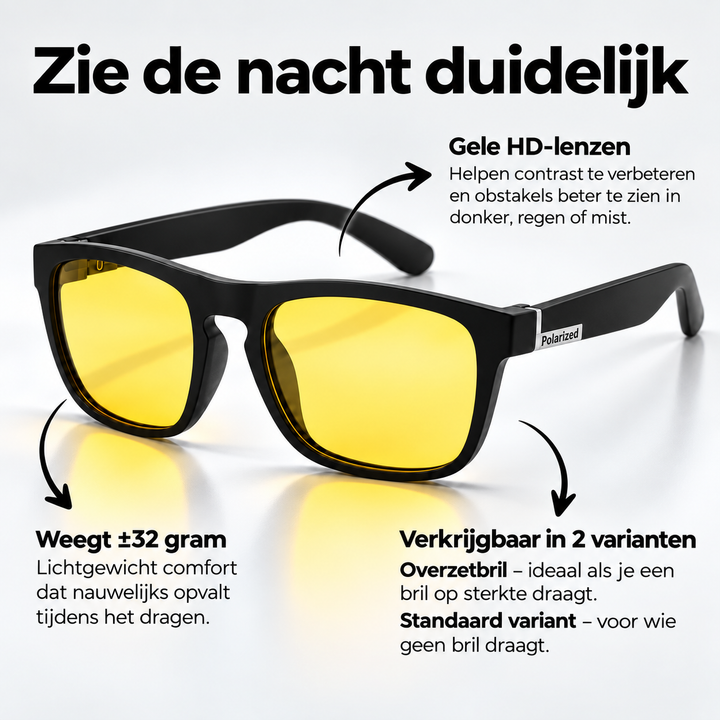 Polarized Night Driving Glasses with HD Lenses – Less Glare, Clearer View 5
