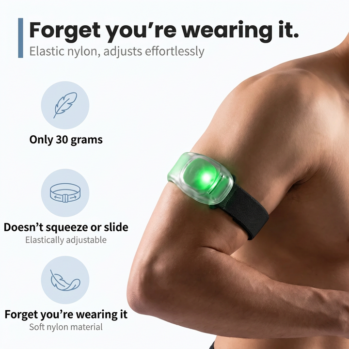 Rechargeable LED Light-Up Sports Armband for Night Running and Cycling 4