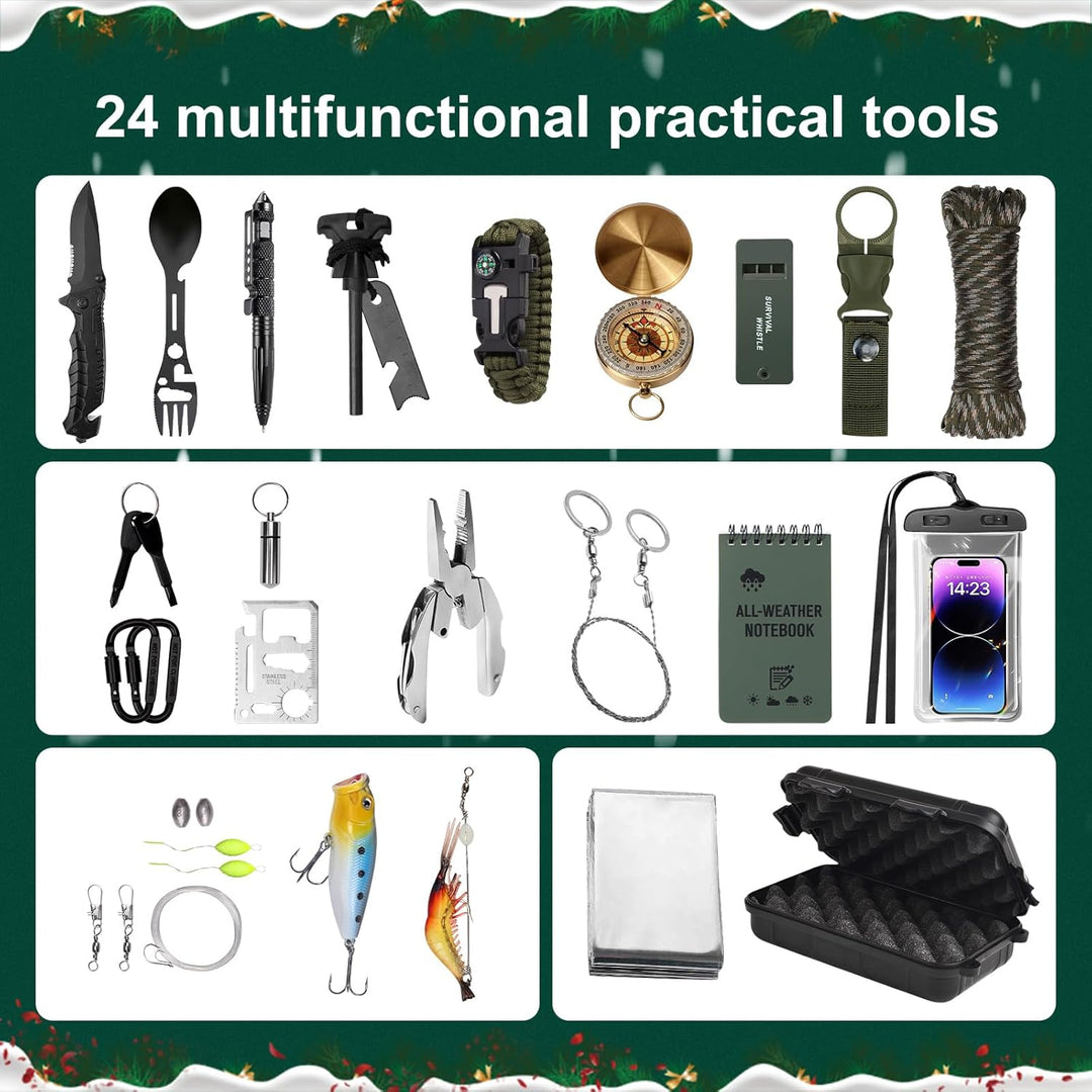 2026 Survival Advent Calendar with 24 Outdoor Gear Pieces 2