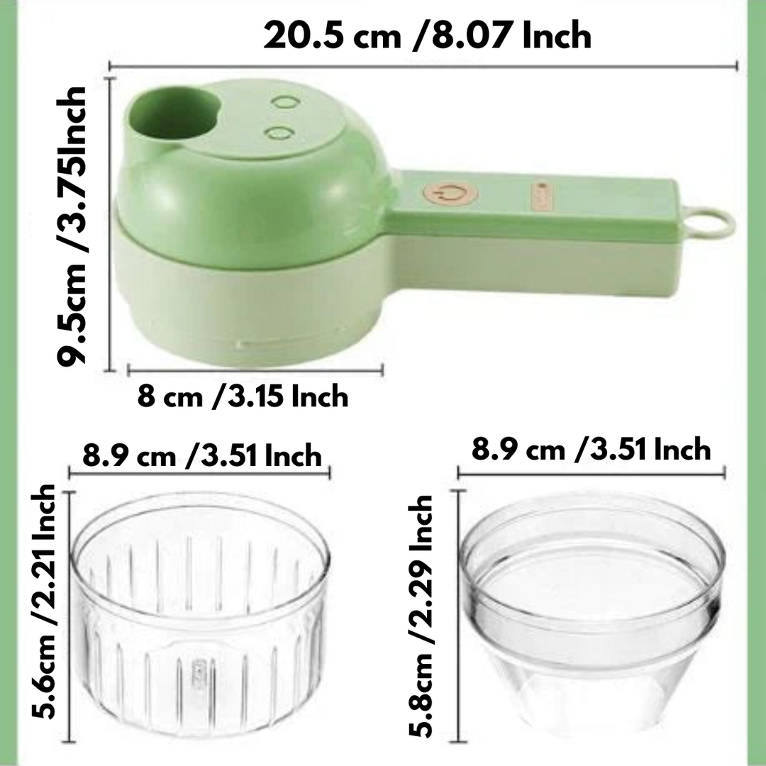 4-in-1 Electric Kitchen Tool: Grater, Slicer, Peeler and Cleaning Brush 8