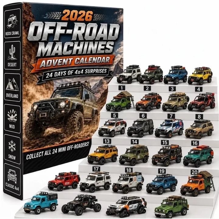 Classic Cars and Motorcycle Advent Calendar with 24 Miniature Vehicles 1