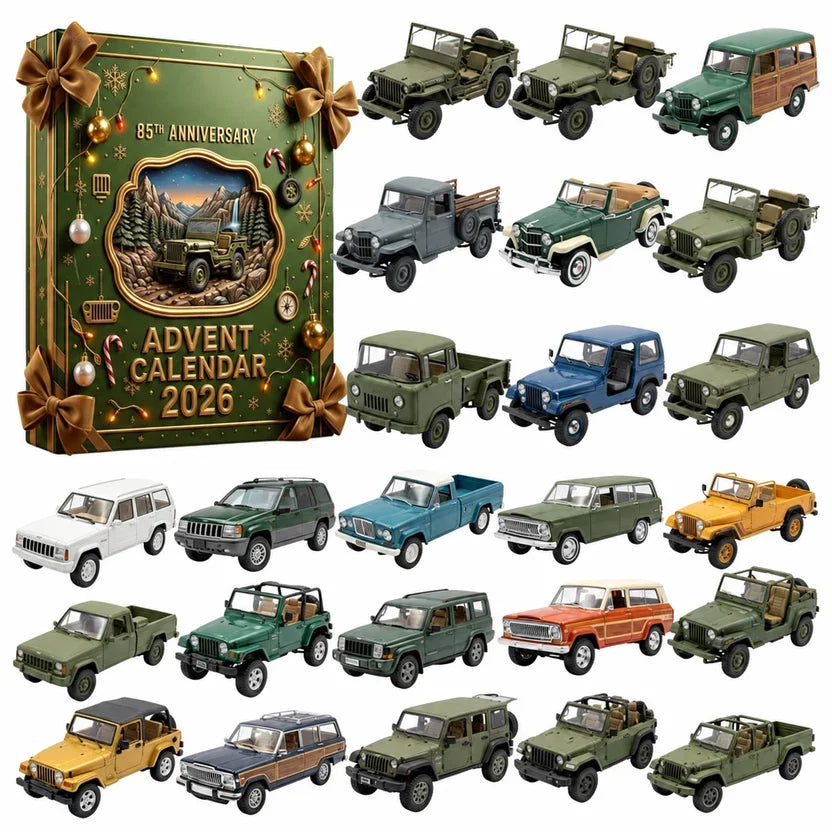 Classic Cars and Motorcycle Advent Calendar with 24 Miniature Vehicles 8