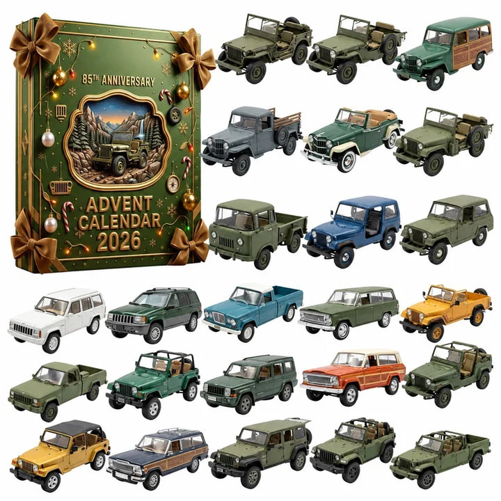 Classic Cars and Motorcycle Advent Calendar with 24 Miniature Vehicles 8