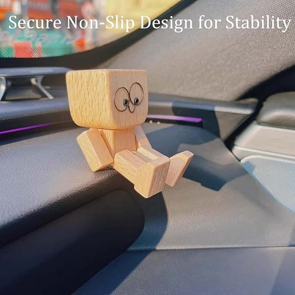 Handcrafted Wooden Swaying Figure with 12 Magnetic Faces 12