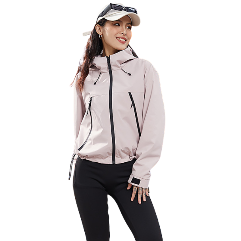 Women's Waterproof Breathable Rain Jacket - Short - Adjustable Hem 10
