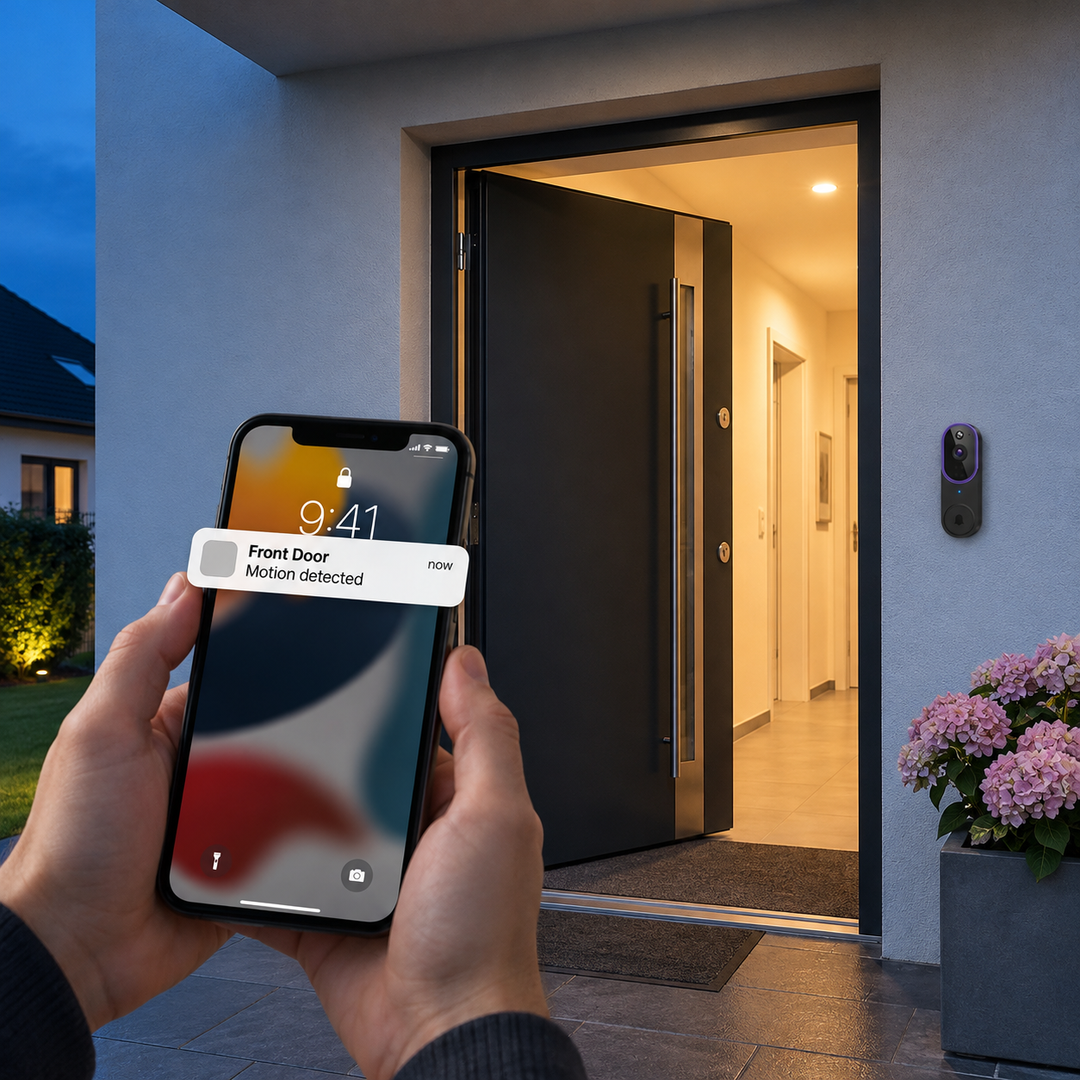 Smart Doorbell Camera with Two-Way Audio, Night Vision and Free Cloud Storage 1