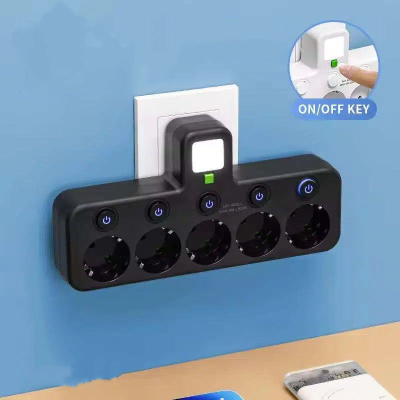 Power Strip with USB and Switches | Multi-Outlet Surge Protector 2500W 18