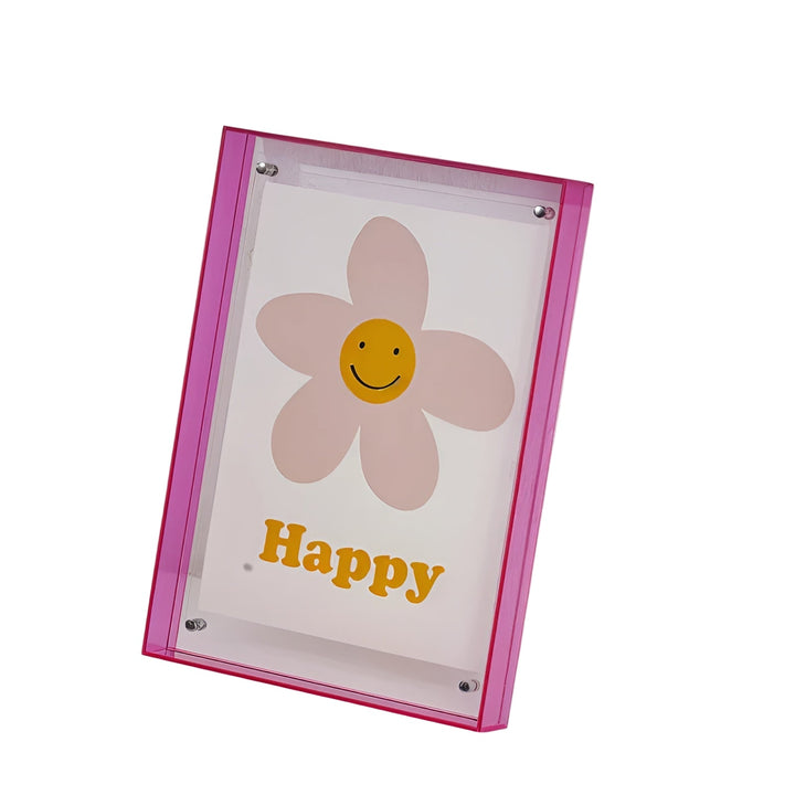 Neon Acrylic Picture Frame – Retro 80s Style, Modern Decorative Photo Frame 1
