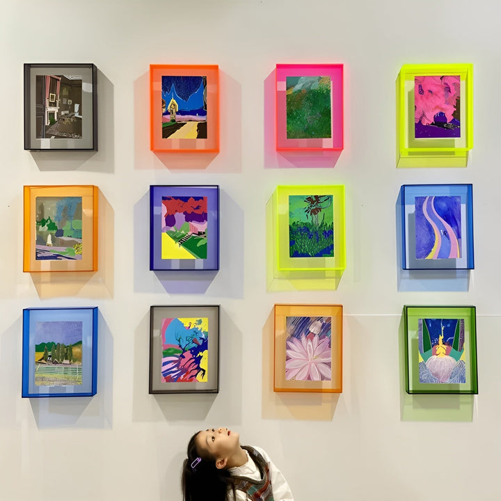 Neon Acrylic Picture Frame – Retro 80s Style, Modern Decorative Photo Frame 2