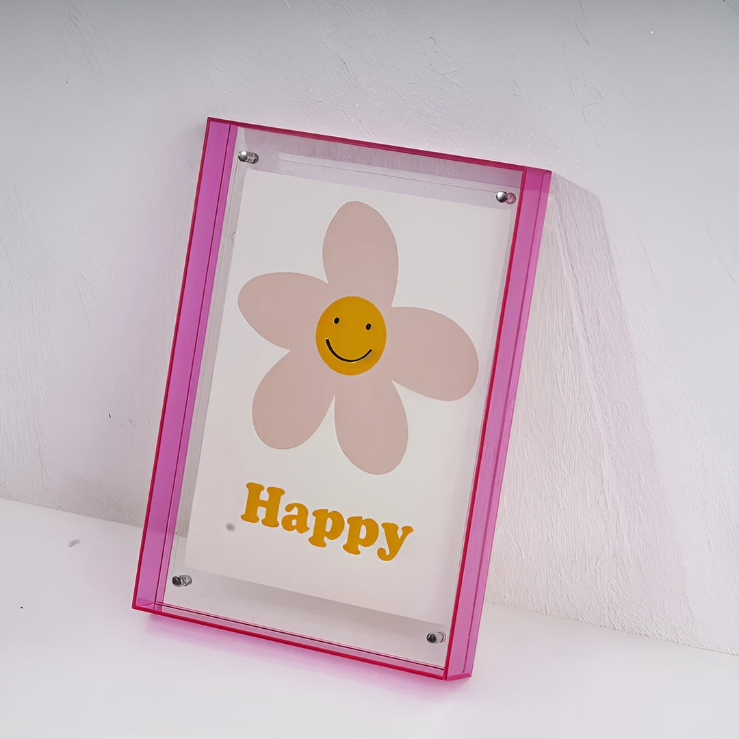 Neon Acrylic Picture Frame – Retro 80s Style, Modern Decorative Photo Frame 19