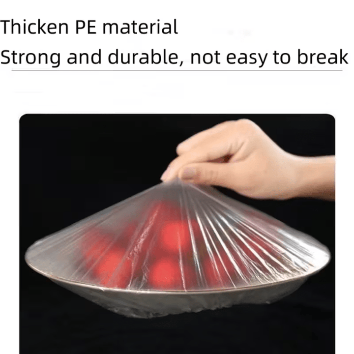 1000 Elastic Disposable Food Cover Caps, PE Bowl & Plate Covers 35 cm 6