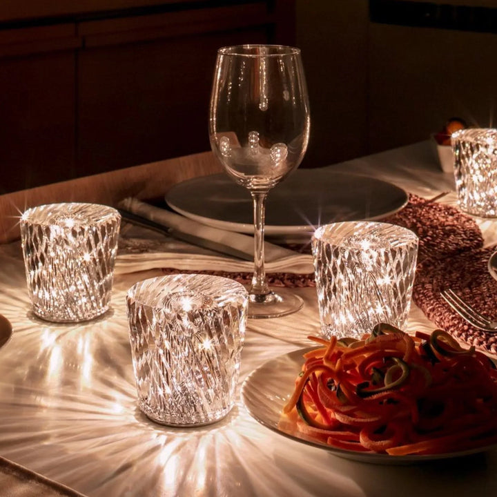 Rechargeable Crystal Table Lamp with Diamond Design - Luxe Edition 5
