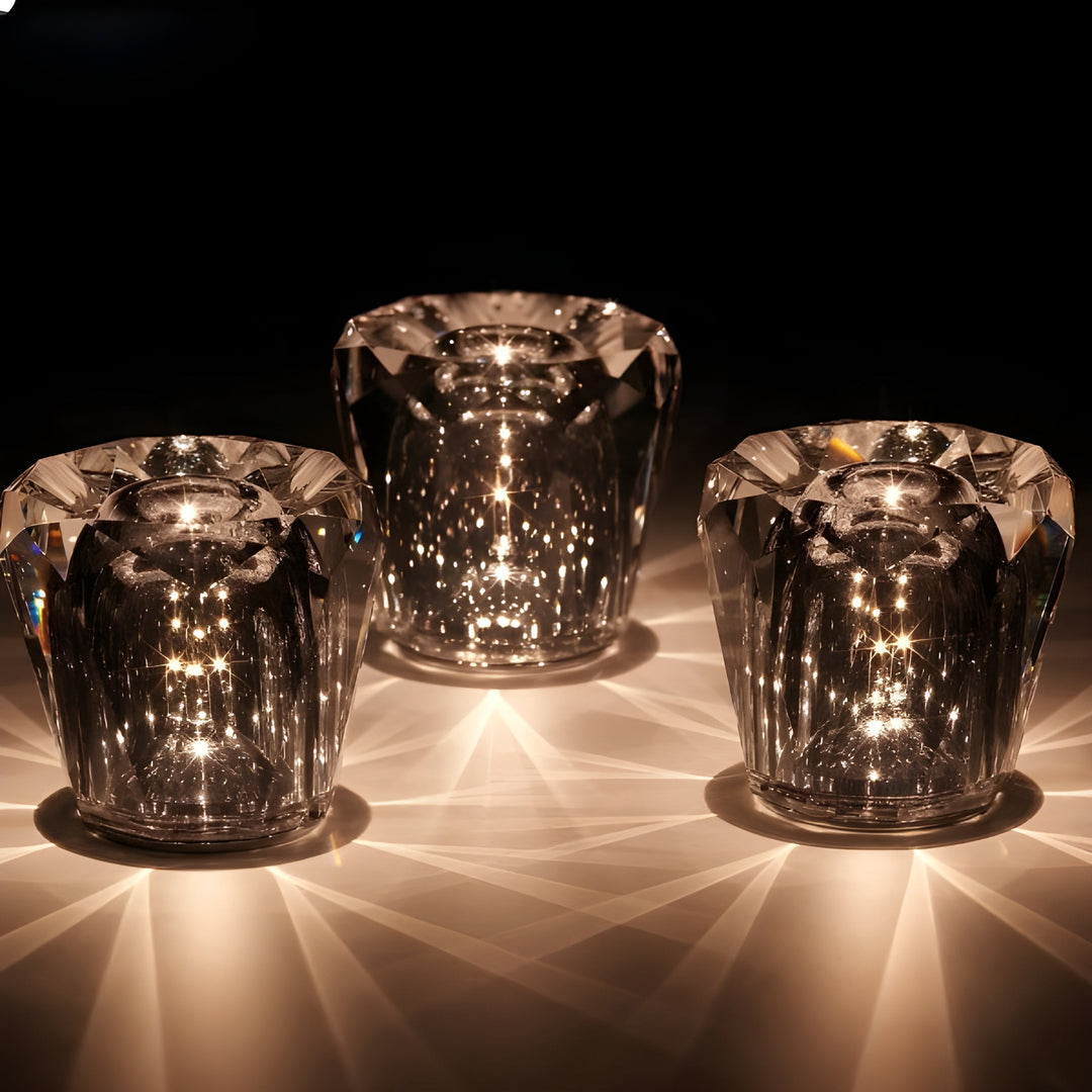Rechargeable Crystal Table Lamp with Diamond Design - Luxe Edition 16