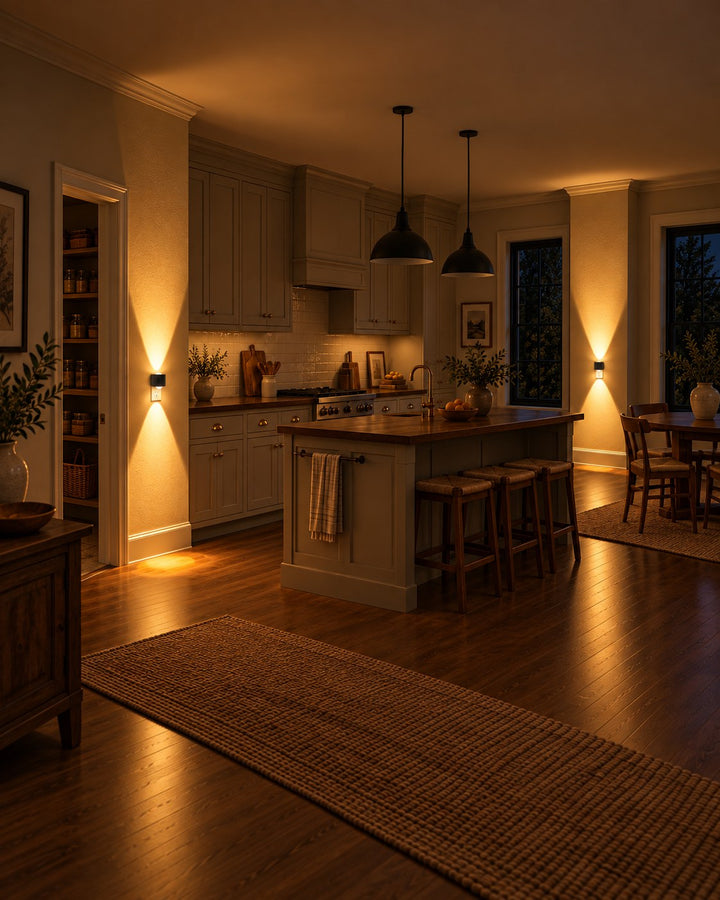 Plug-In Wall Light with Dusk Sensor, Dimmable Up and Down Glow 5