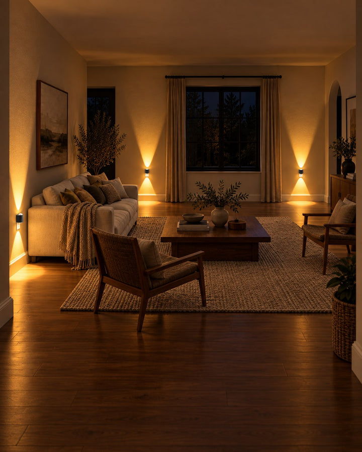 Plug-In Wall Light with Dusk Sensor, Dimmable Up and Down Glow 6