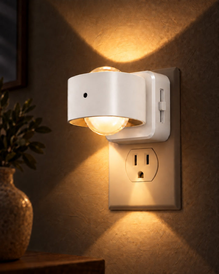 Plug-In Wall Light with Dusk Sensor, Dimmable Up and Down Glow 9