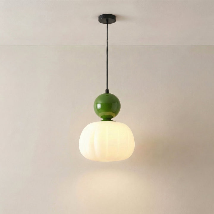Art Deco Fluted Acrylic Pendant Light with Iron Cap, 1 or 3 Heads 5