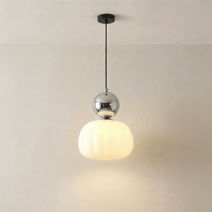 Art Deco Fluted Acrylic Pendant Light with Iron Cap, 1 or 3 Heads 6