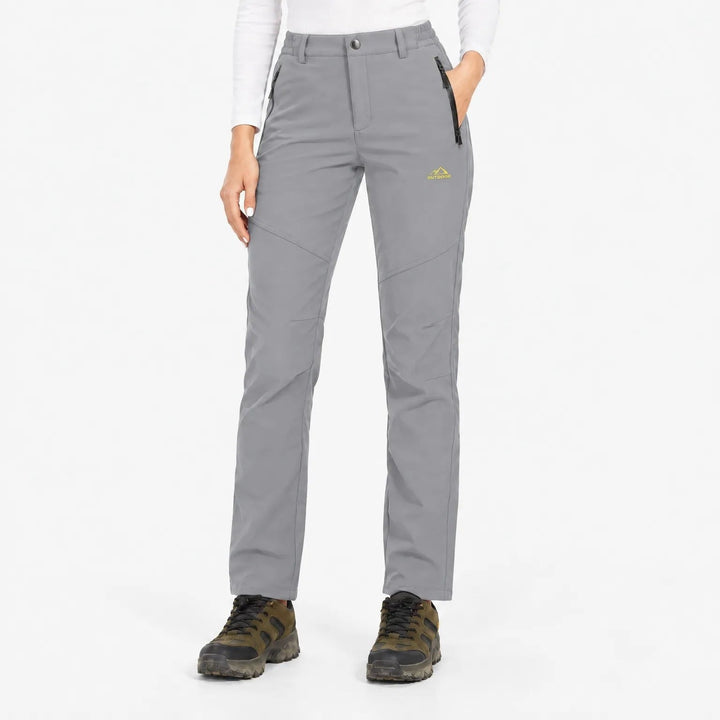 Women's Lined Thermal Softshell Pants with Fleece, Water-Repellent 9