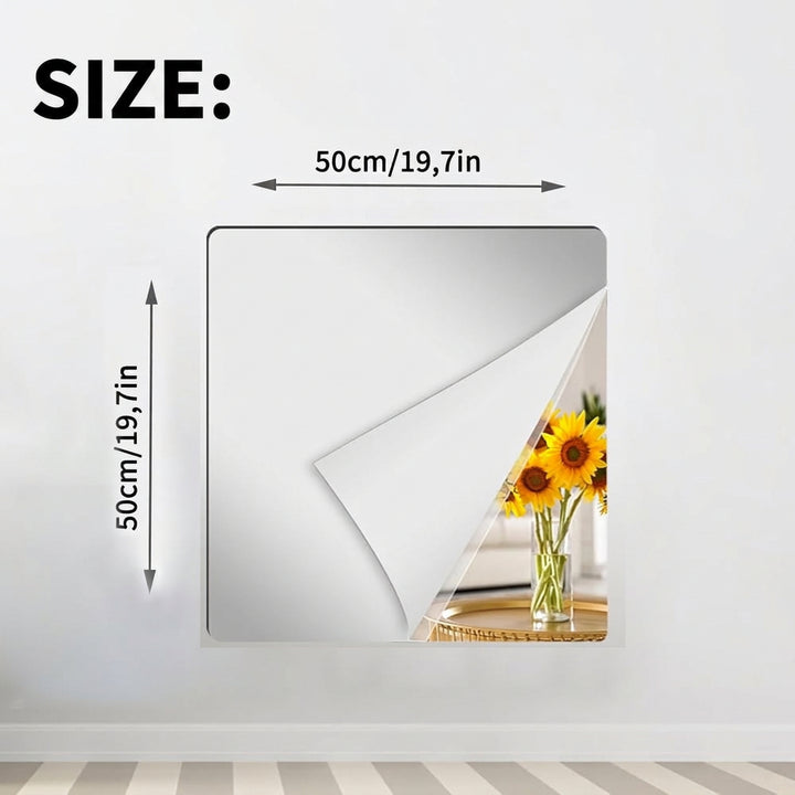 Self-Adhesive Flexible Shatterproof Wall Mirror, Cuttable PET Mirror Film 11