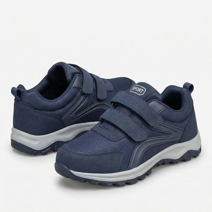 Men's Orthopedic Walking Shoes with Double Hook-and-Loop Straps and Wide Fit 9