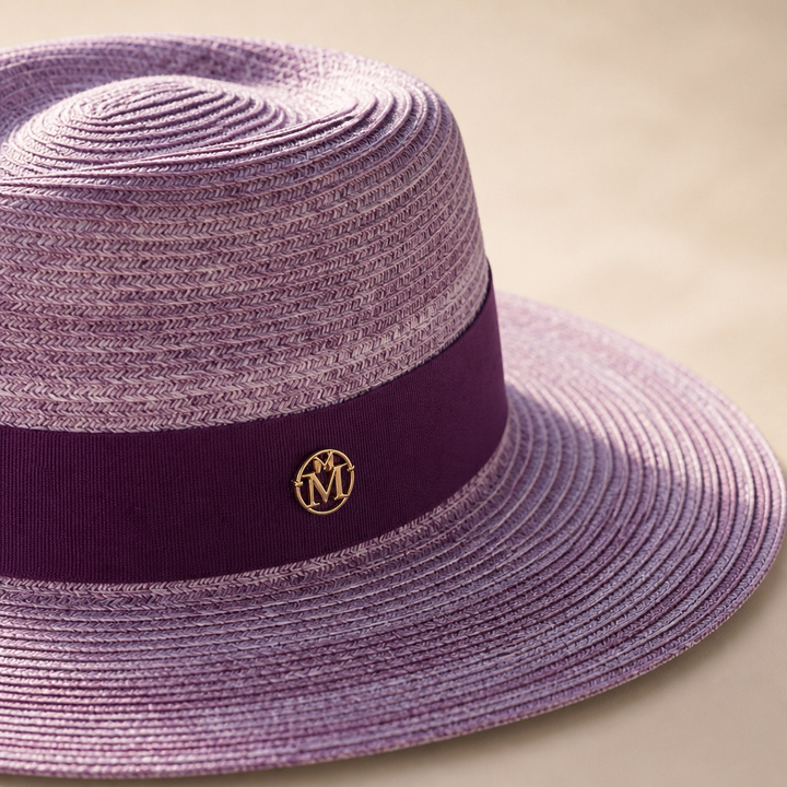 Elegant Wide Brim Straw-Style Hat – Palmara