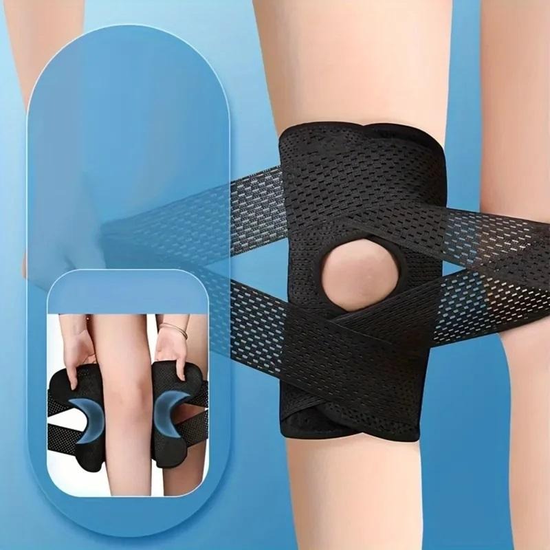 Knee Support Wrap with Adjustable Compression System 2