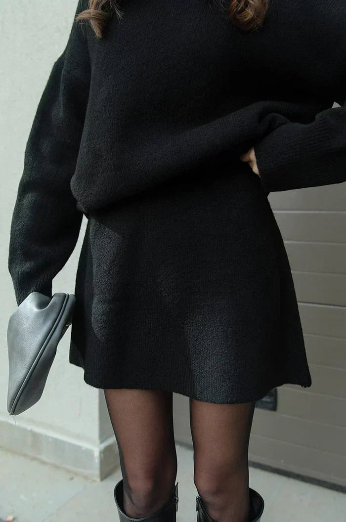 Soft Knit Two-Piece Set with Skirt and Sweater 7