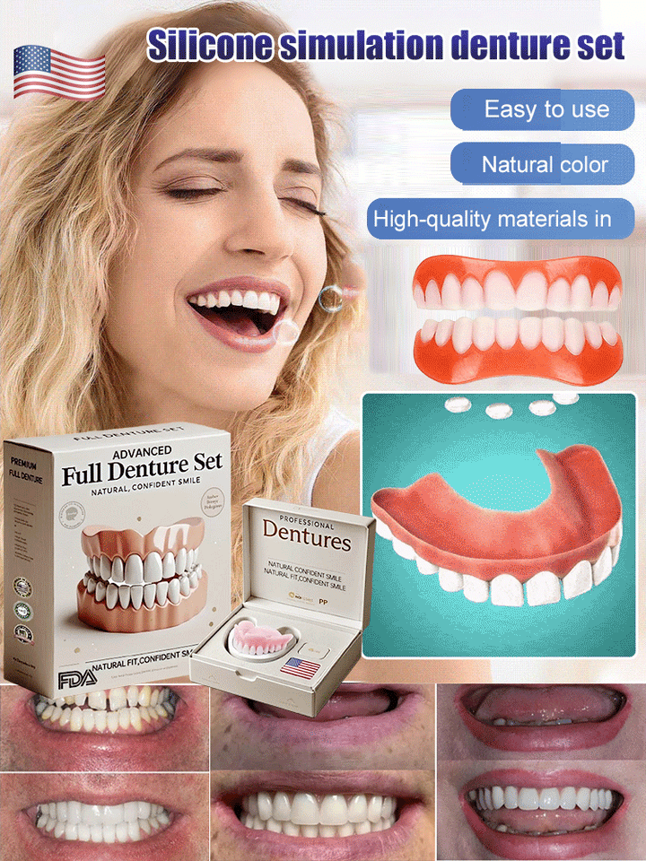 Flexible Denture Set for Upper & Lower Jaw – Reusable & Custom-Fit 4