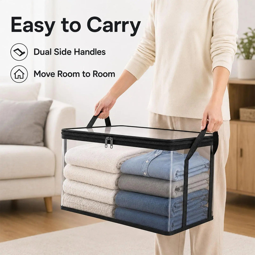 Clear Storage Bags - See-Through Closet and Moving Organizers 2
