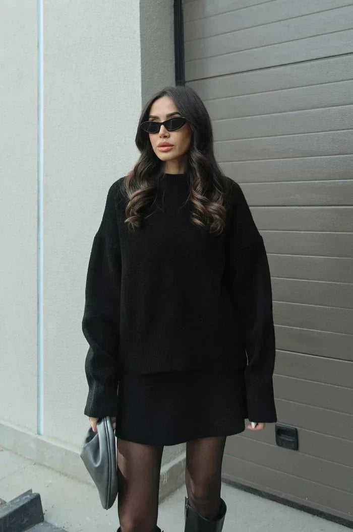 Soft Knit Two-Piece Set with Skirt and Sweater 5