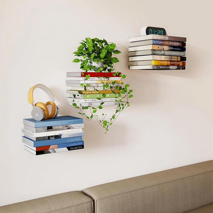 Invisible Book Shelf - Hidden Floating Wall Storage 5