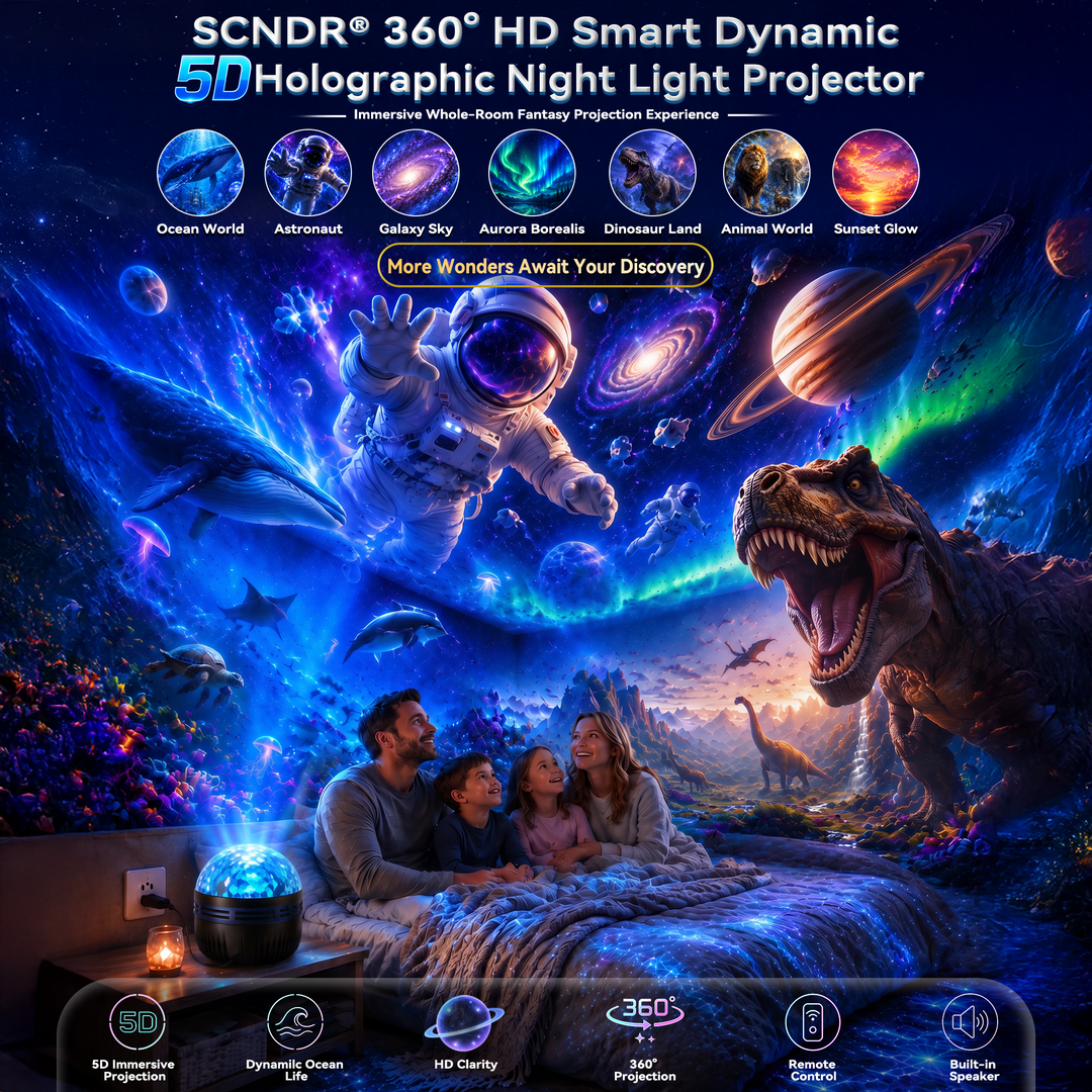 360° Dynamic Galaxy Sky Projector Night Light with Gooseneck and USB Power 1