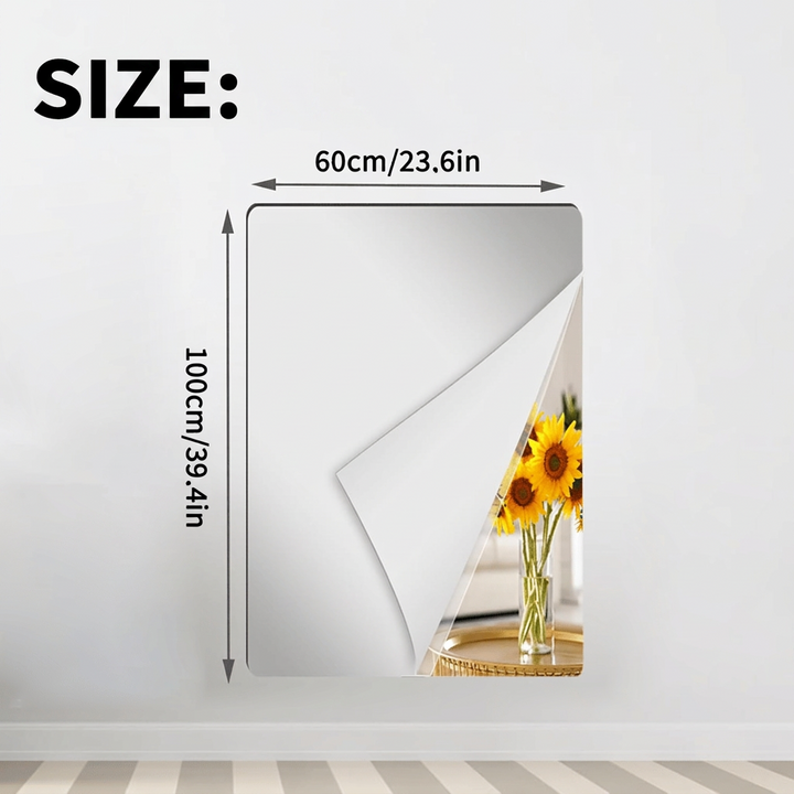 Self-Adhesive Flexible Shatterproof Wall Mirror, Cuttable PET Mirror Film 14