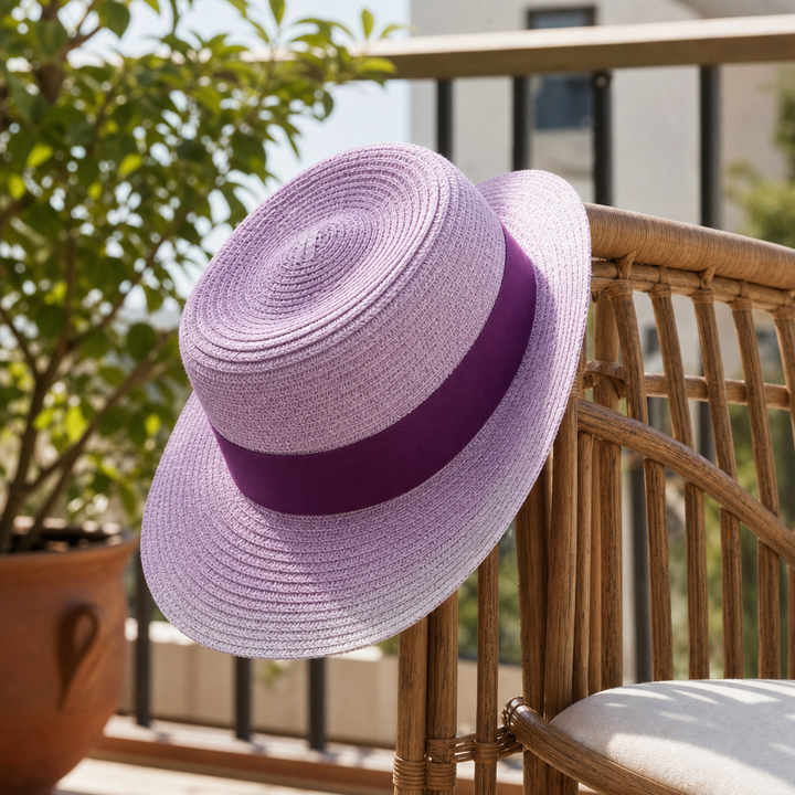 Flat Crown Summer Hat – Breathable Weave – Strawelle