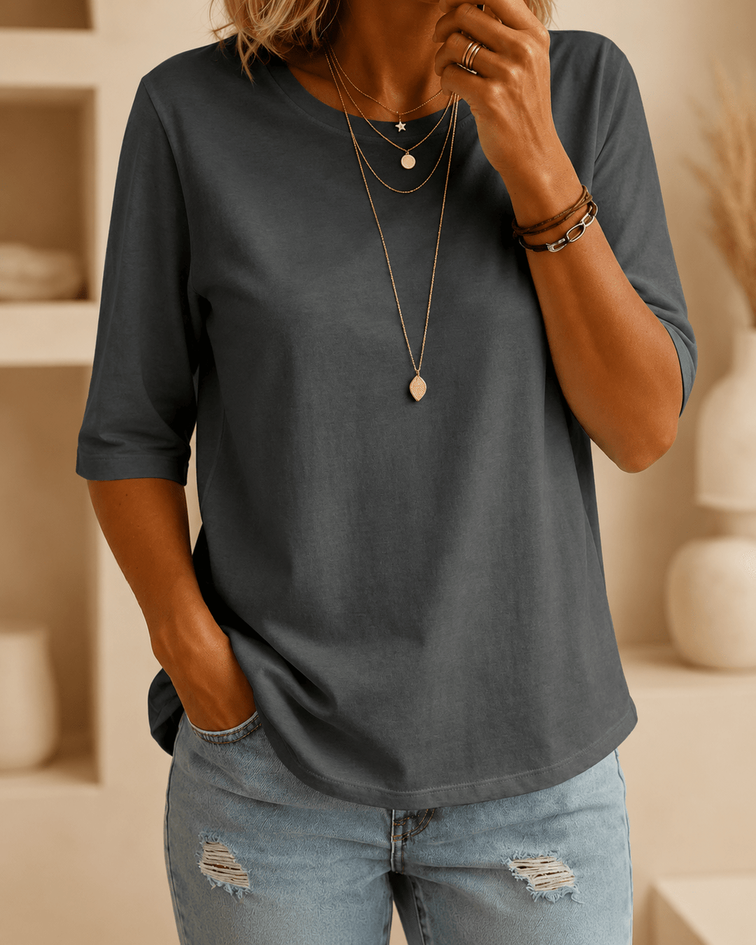 Essential Comfort Tee - Classic Half-Sleeve Basic 1