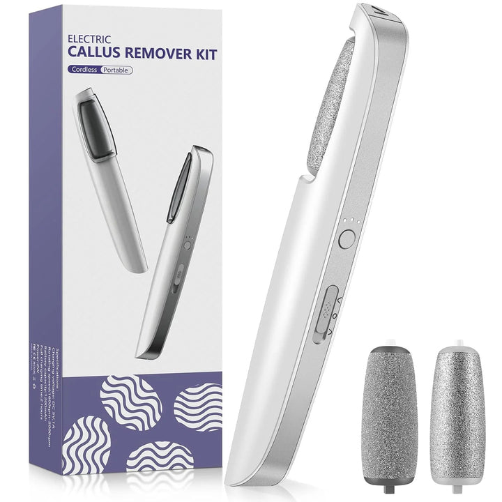 Cordless Electric Foot Callus Remover with 3 Speeds, Dual Rollers and USB-C 1