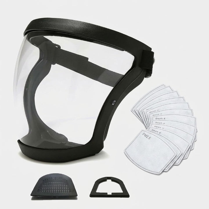 Clear Full-Face Shield with Replaceable Filters, Lightweight 210 g 5